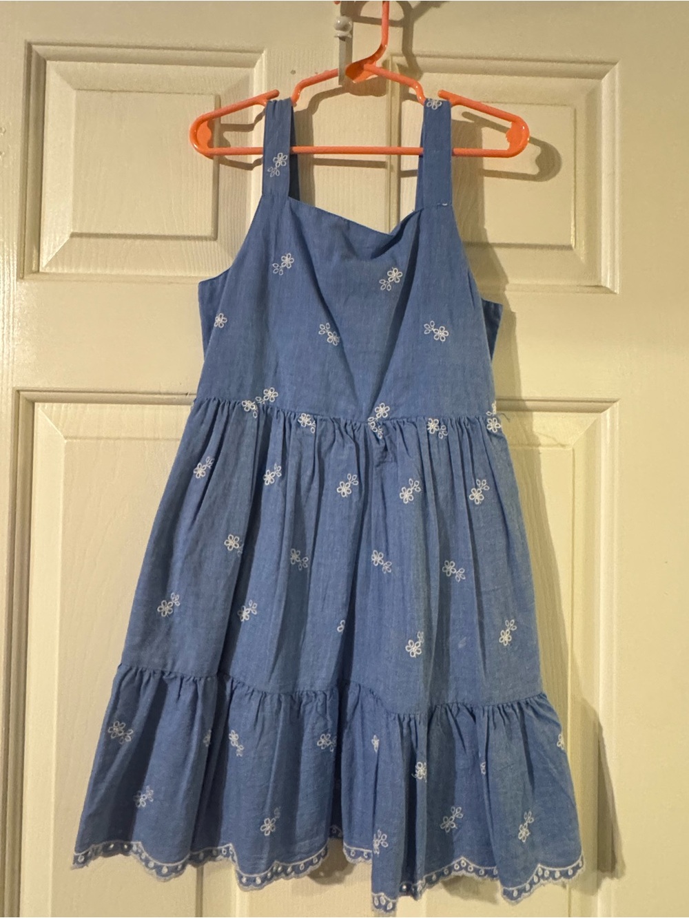 Girls' Blue Embroidered Sundress